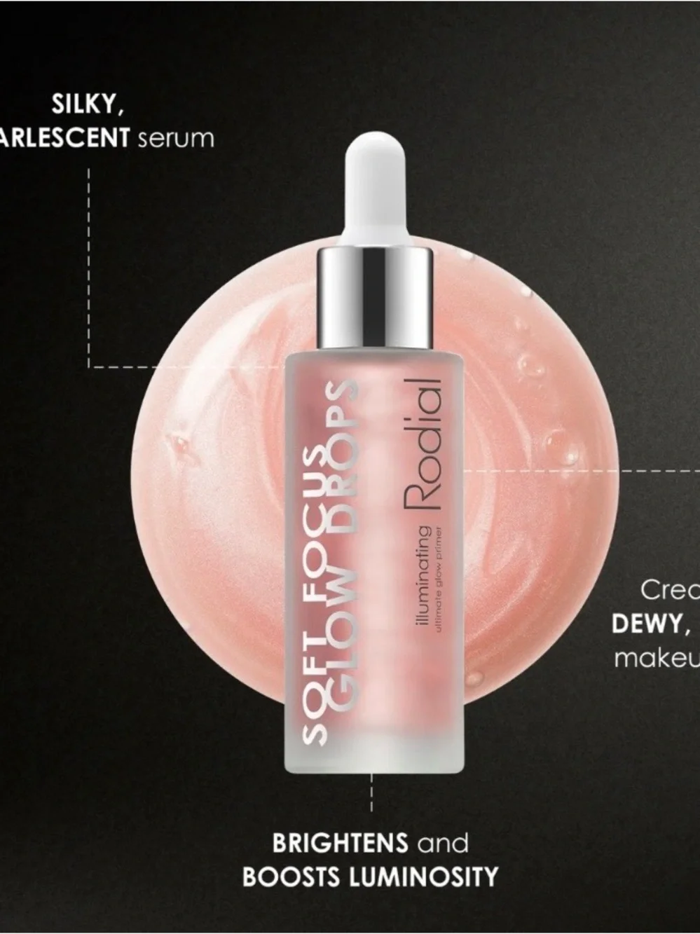 Rodial Soft Focus Glow Drops Illuminating Primer - Soft Pink